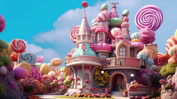 糖果城堡 童话背景