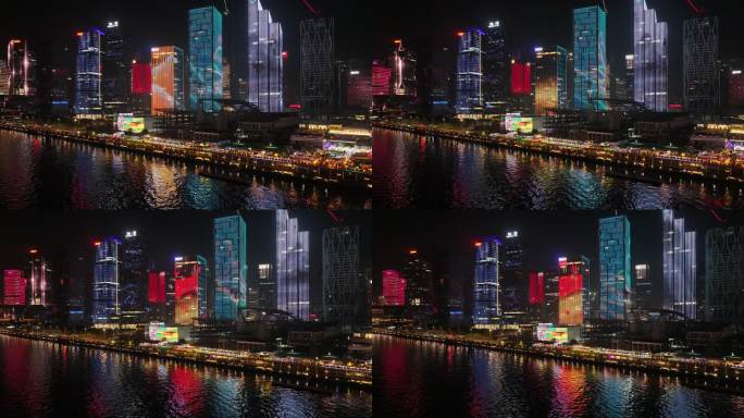 广州琶洲夜景航拍