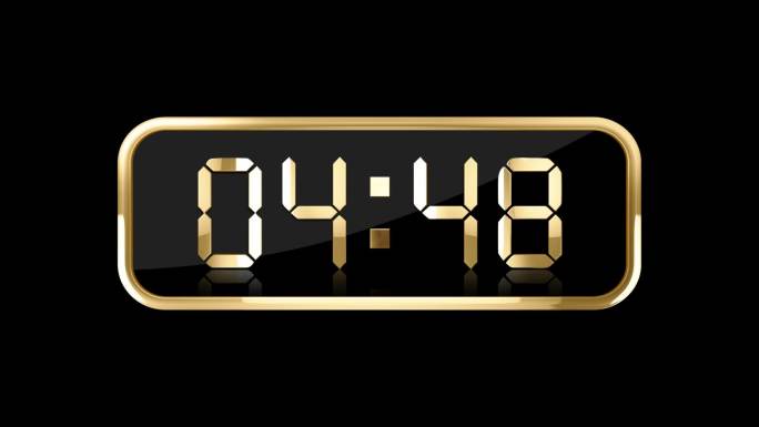金色液晶数字计时器通道视频8分钟