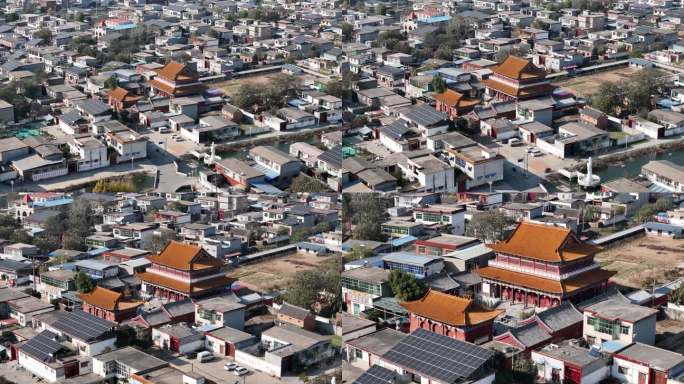 河南许昌魏都区历史古迹千年古刹龙兴寺航拍