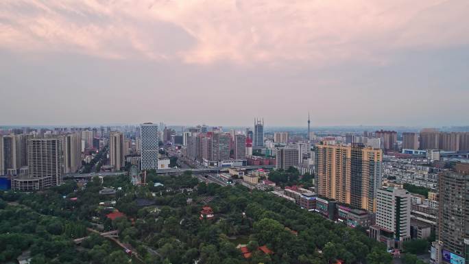 河南洛阳涧西区城市建筑航拍