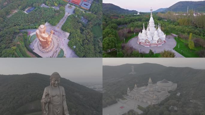 4K航拍 无锡灵山大佛 灵山胜境景区