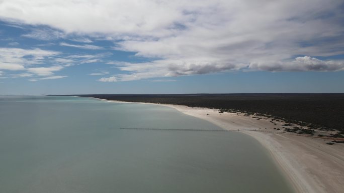 航拍澳大利旅游亚贝壳沙滩