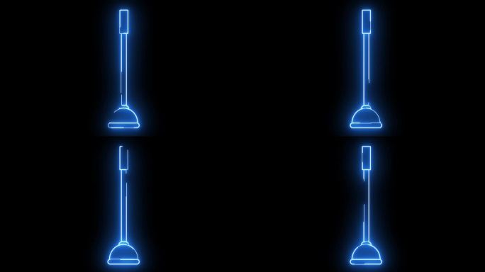 动画厕所吸工具图标与霓虹军刀的效果