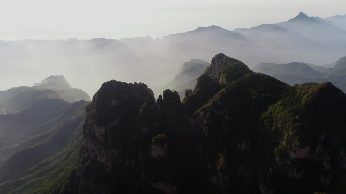 高空航拍太行山脉06