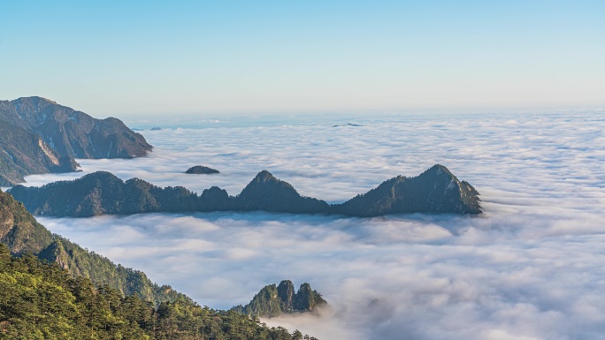 10K自然山峰云海流瀑延时