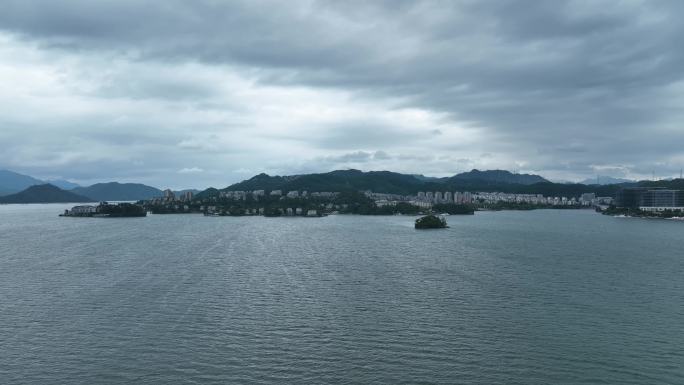 千岛湖湖景航拍素材4K
