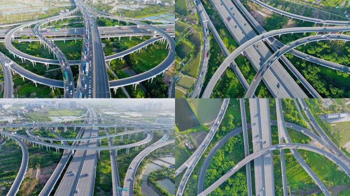 立体交通高速公路视频素材
