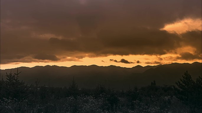 宝鸡市太白县城市风景延时素材