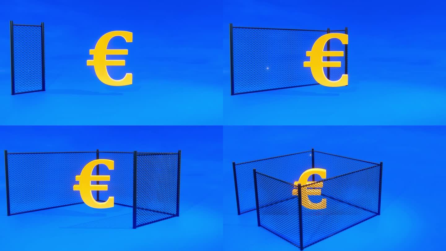 保护概念欧元金融基金视频素材