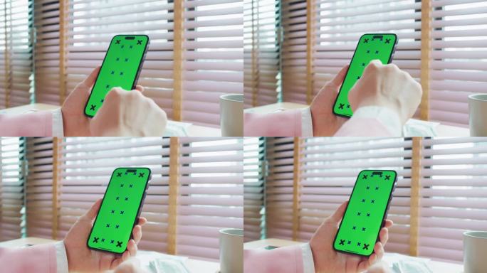 使用绿屏智能手机触屏绿屏抠像