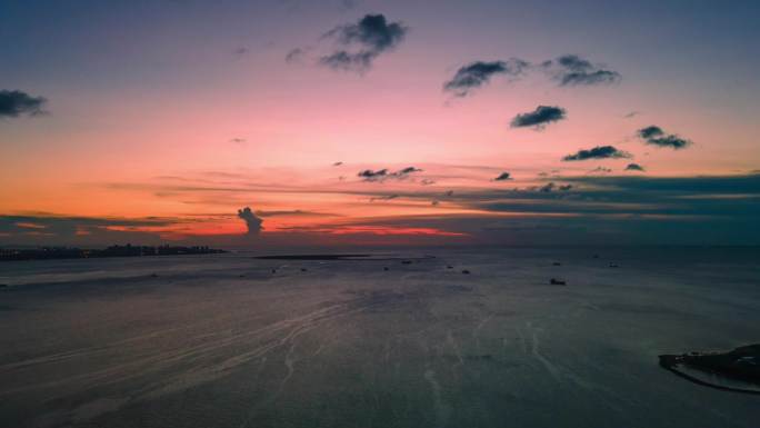 海口云洞图书馆 世纪大桥日落延时