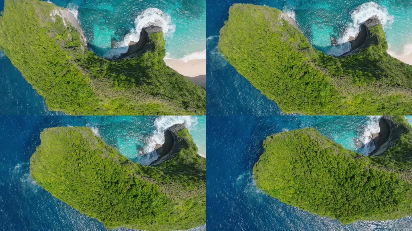 印尼巴厘岛努沙佩尼达的霸王龙角的高视角
