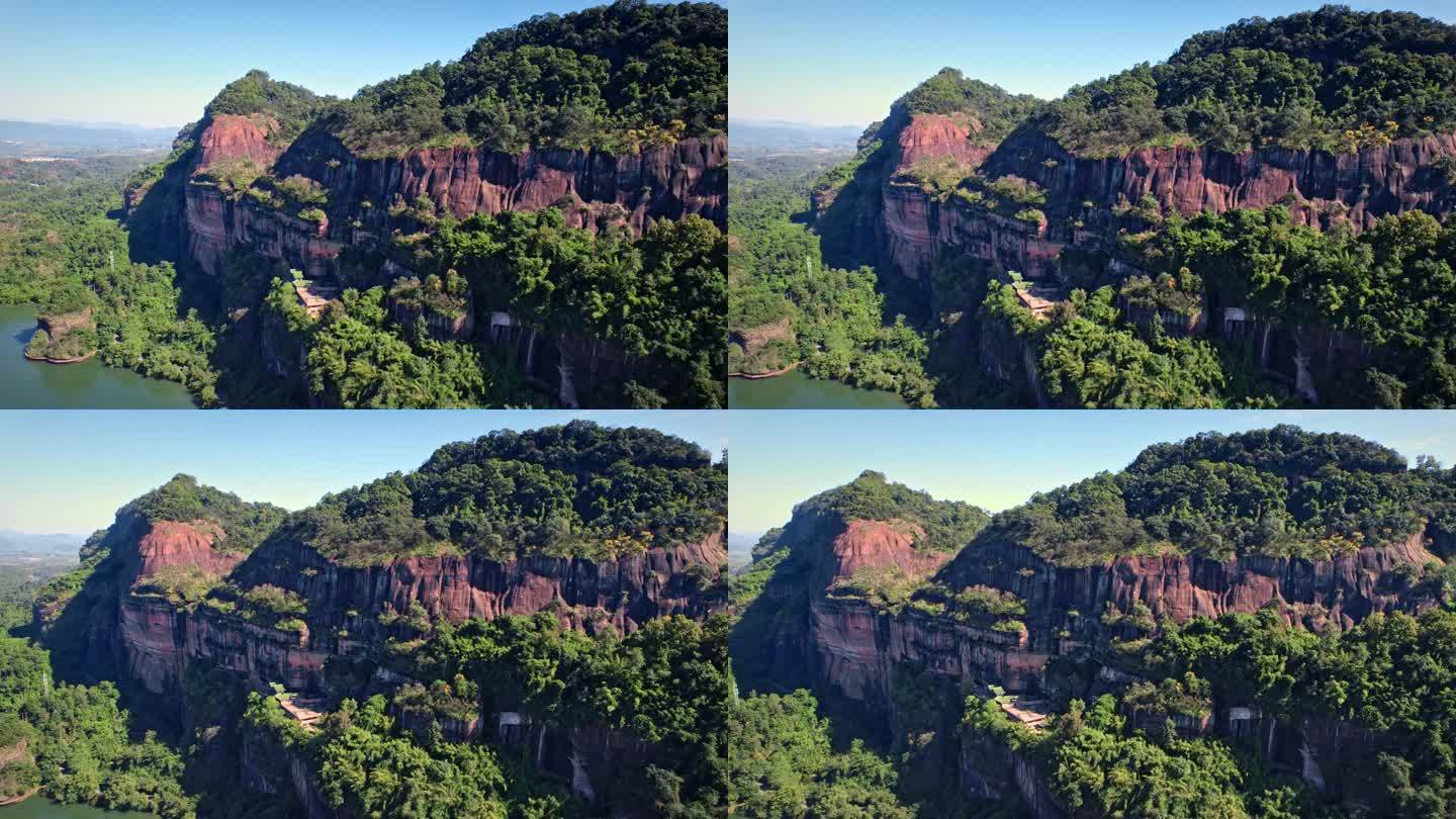 航拍韶关丹霞地貌丹霞山阳元峰长老峰景区