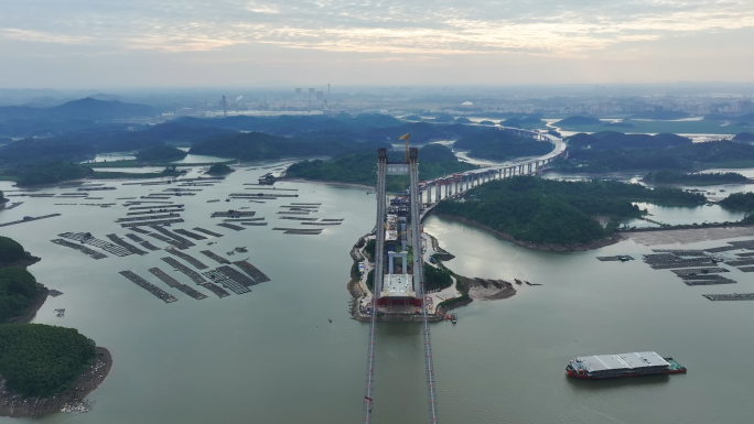 钦州在建中的龙门跨海大桥D