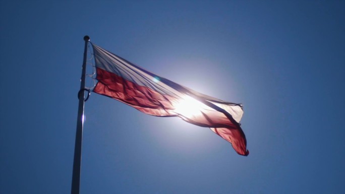 波兰国旗股票视频-波兰国旗挥舞波兰国旗共和国