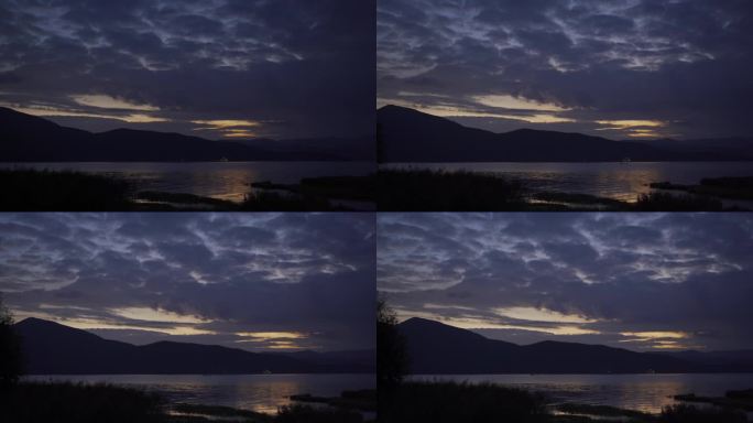 黎明傍晚清晨河边空镜