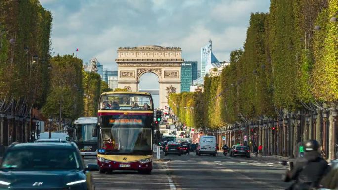 凯旋门Étoile的香榭丽舍大道是法国巴黎最著名的纪念碑之一