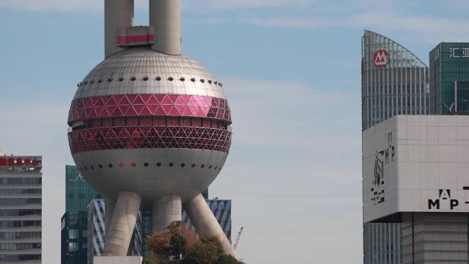 上海外滩城市建筑道路人流升格空镜