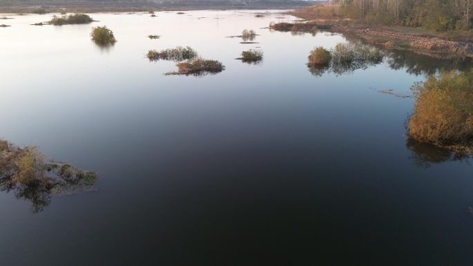 淠河国家湿地公园（赵家嘴段）漫游航拍中景