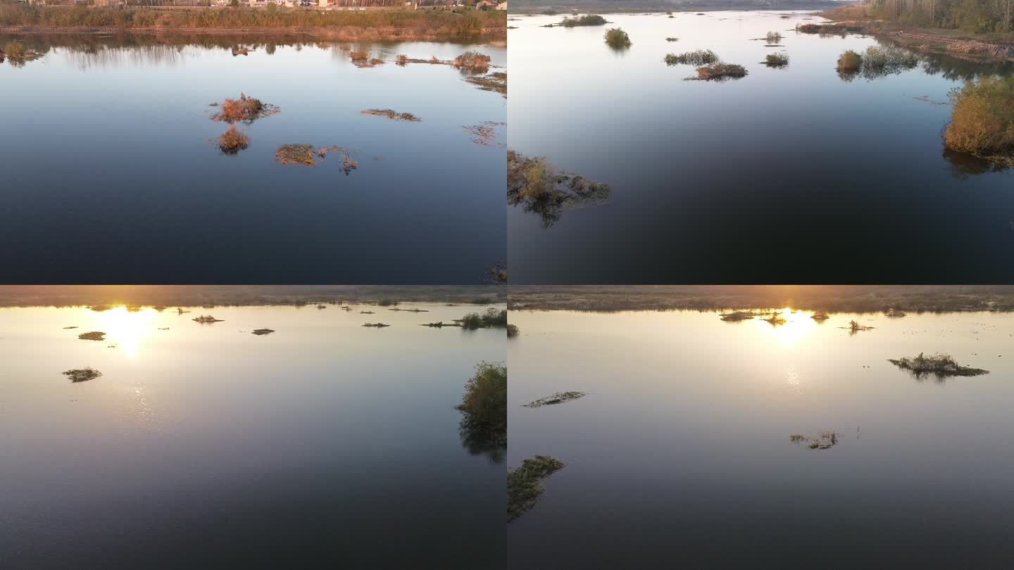 淠河国家湿地公园（赵家嘴段）漫游航拍中景