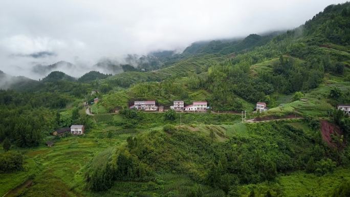 重庆山中农村航拍