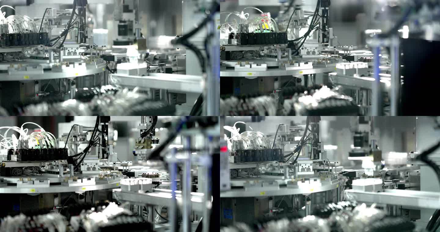 工业机器人芯片制造自动化生产线4K实拍
