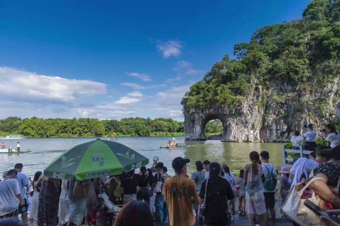 桂林象鼻山延时摄影