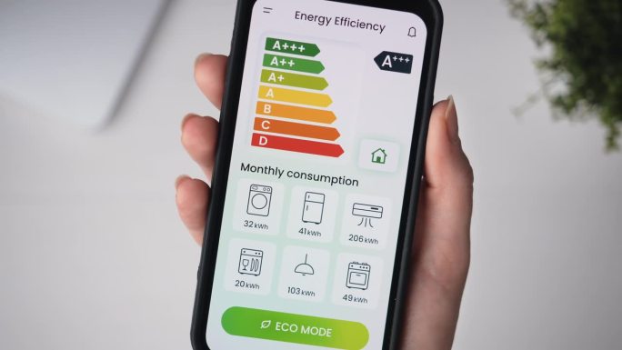 使用能效等级app开启ECO模式，通过减少家电的能耗来增加节约，打造绿色环保的智能家居。