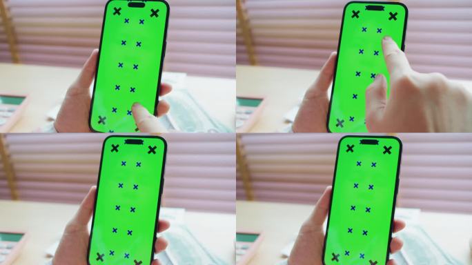 使用绿屏智能手机扣绿滑屏