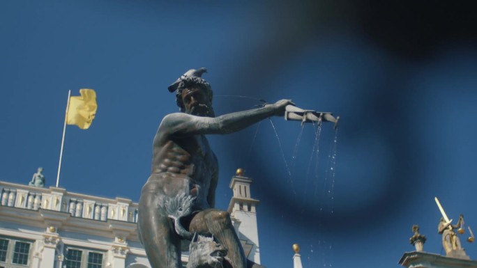 海王星喷泉在格但斯克波兰股票视频