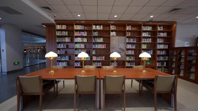 山西省图书馆空镜、看书阅读自习人群4K