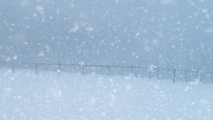 4k视频新年快乐圣诞雪背景