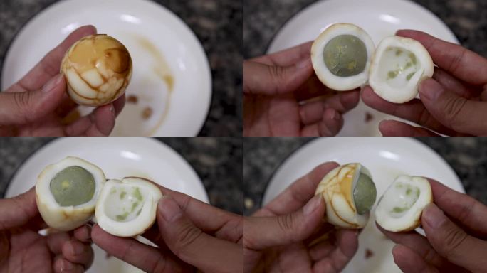煮茶叶蛋蛋黄视频素材