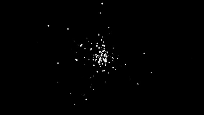 移动白色粒子运动图形与夜间背景