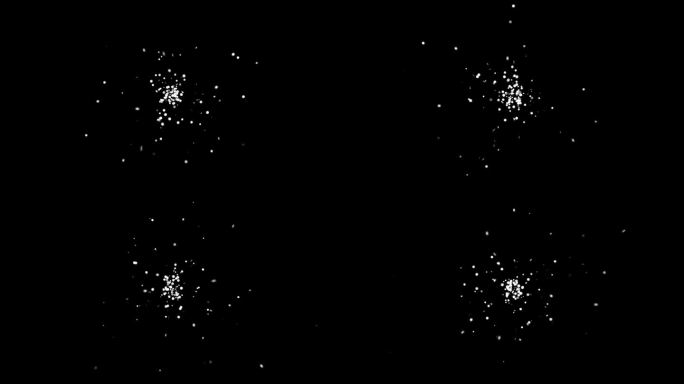 移动白色粒子运动图形与夜间背景