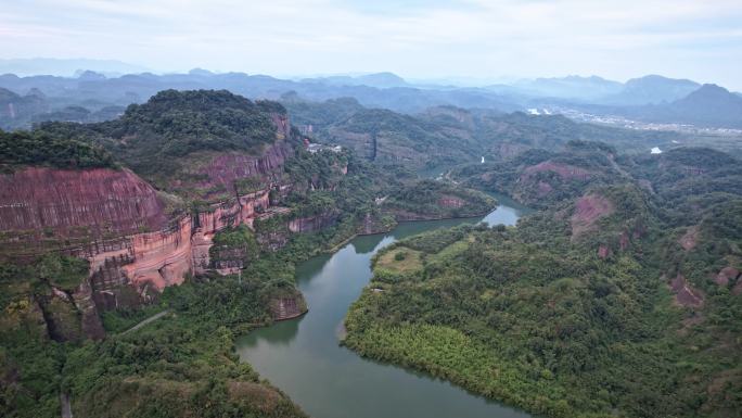 航拍韶关丹霞地貌丹霞山阳元峰长老峰景区