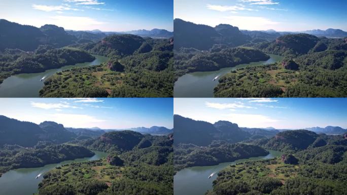 航拍韶关丹霞地貌丹霞山阳元峰长老峰景区