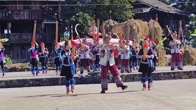 苗族舞蹈表演节目少数民族歌舞表演旅游景区