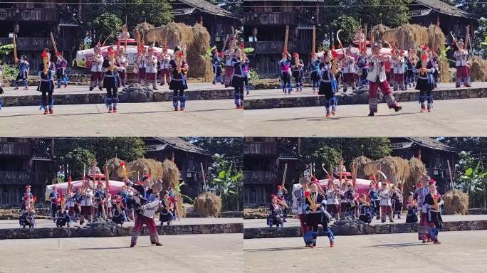 苗族舞蹈表演节目少数民族歌舞表演旅游景区