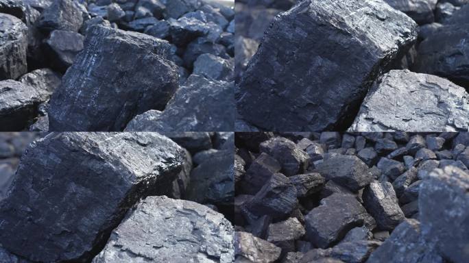 煤炭视频  煤炭特写大卡煤炭视频素材