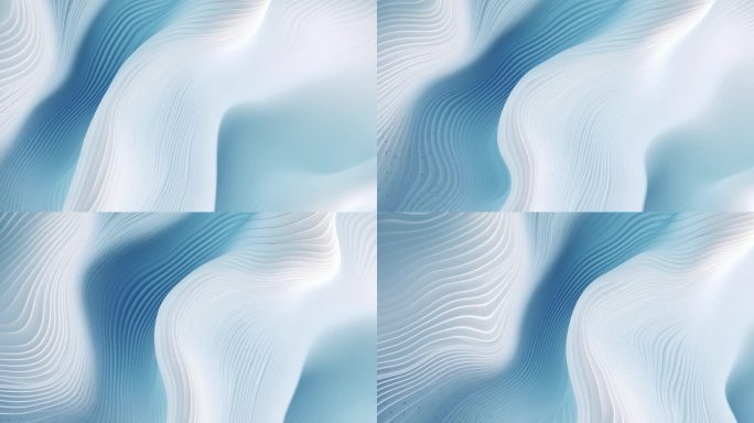 4k抽象背景蓝色波浪流动背景艺术