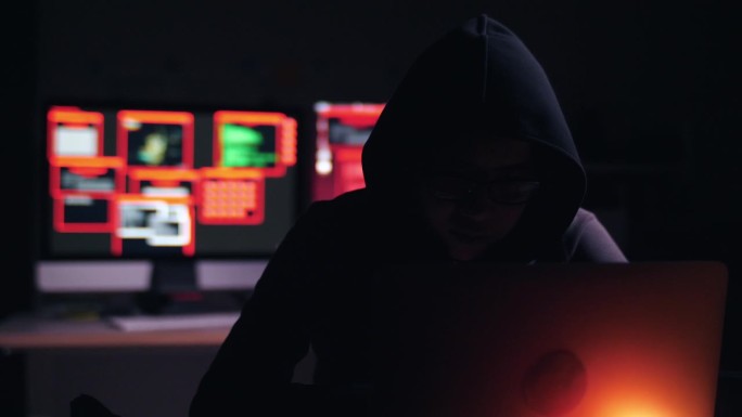 匿名电脑黑客互联网黑客攻击网络病毒电脑中