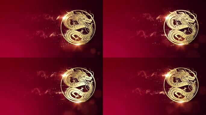 中国新年背景装饰神龙龙图案金龙