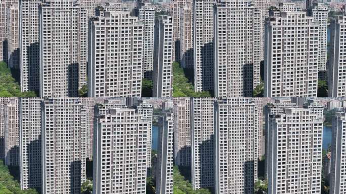 城市高密度住宅航拍