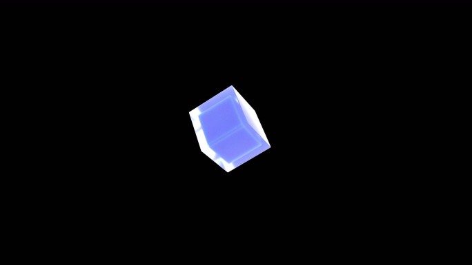 【原创】科技蓝色立方体旋转_工程