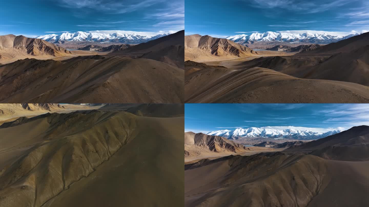 新疆航拍雪山冰川慕士塔格峰边境严寒登峰