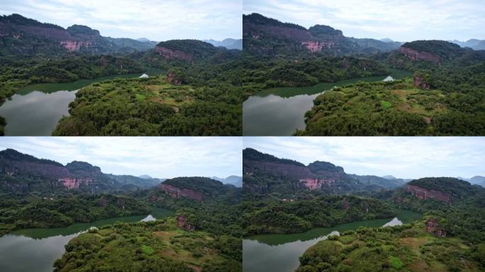 航拍韶关丹霞地貌丹霞山阳元峰长老峰景区