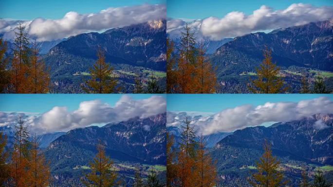 从德国希特勒的鹰巢俯瞰山谷和周围的群山。