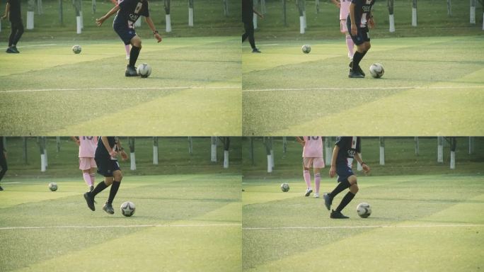 踢足球慢动作4k单镜头